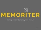 memoriter